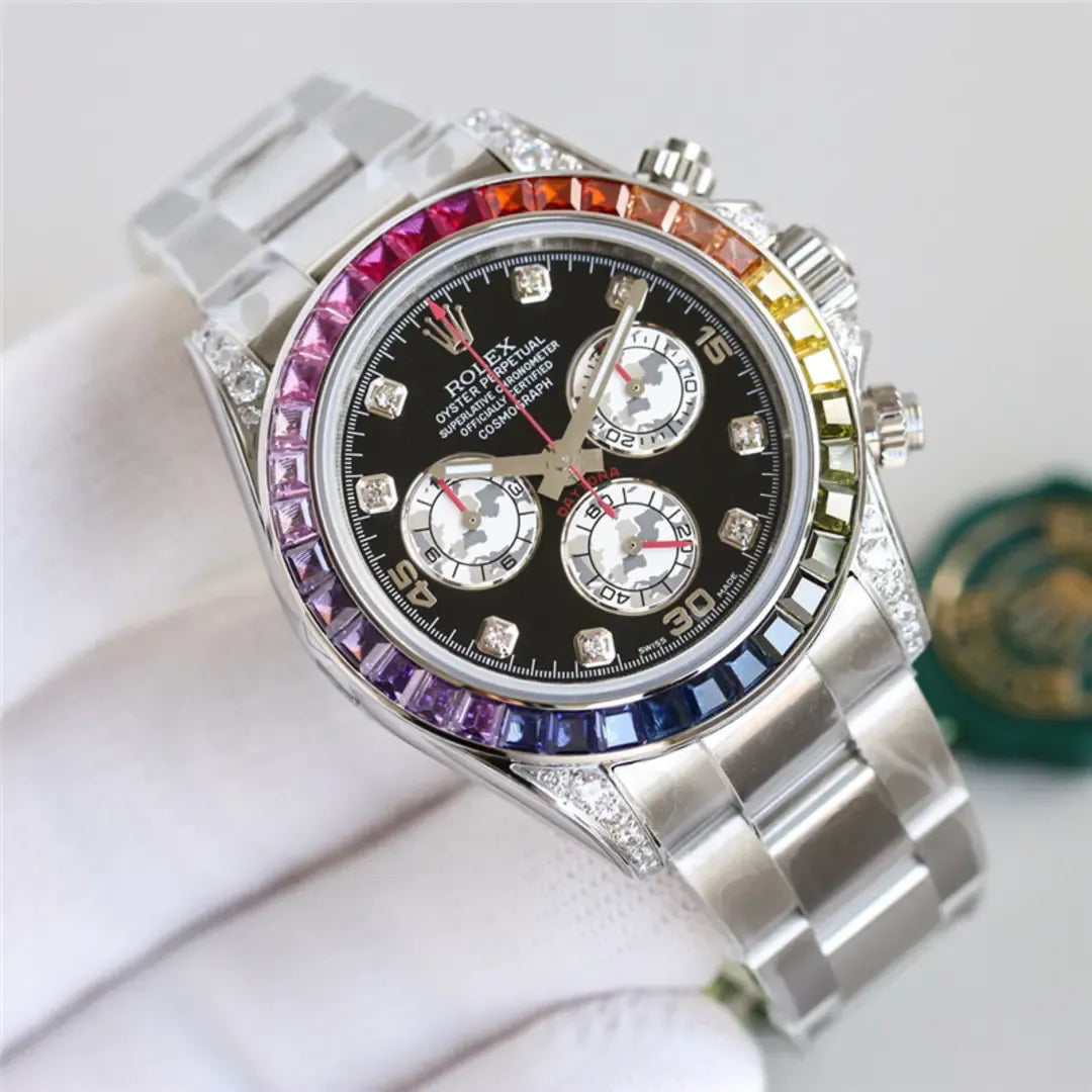 Cosmograph Daytona 116599 RBOW Diamond Silver Stainless Steel 40mm