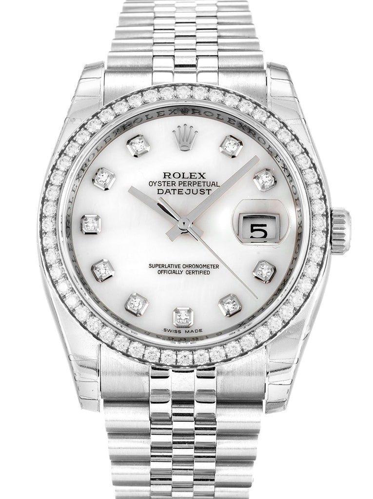 Rolex Datejust 36mm Mother of Pearl - White Dial 116244