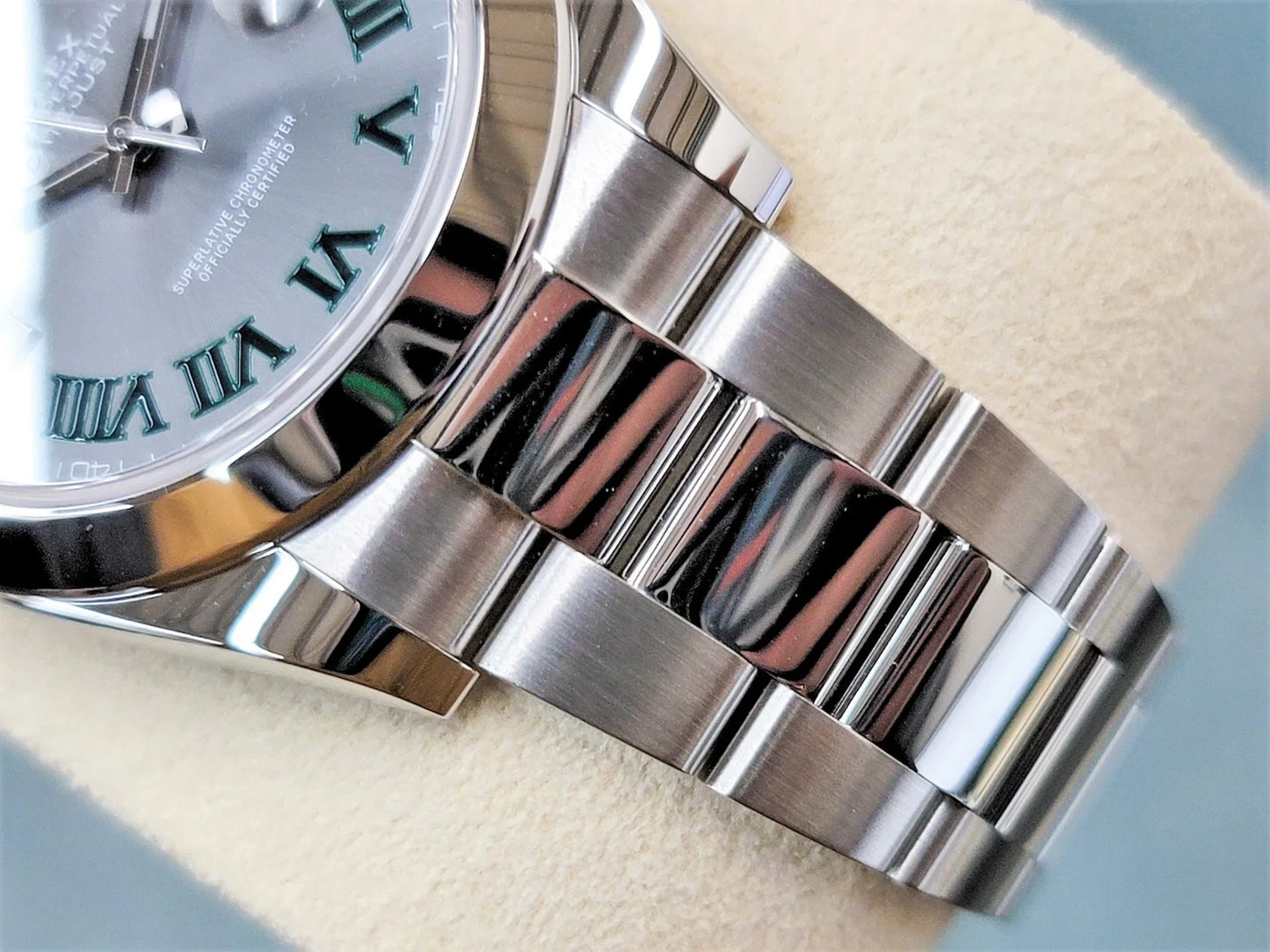 Rolex Datejust 41mm Rhodium Dial 126300 "Wimbledon" Oyster