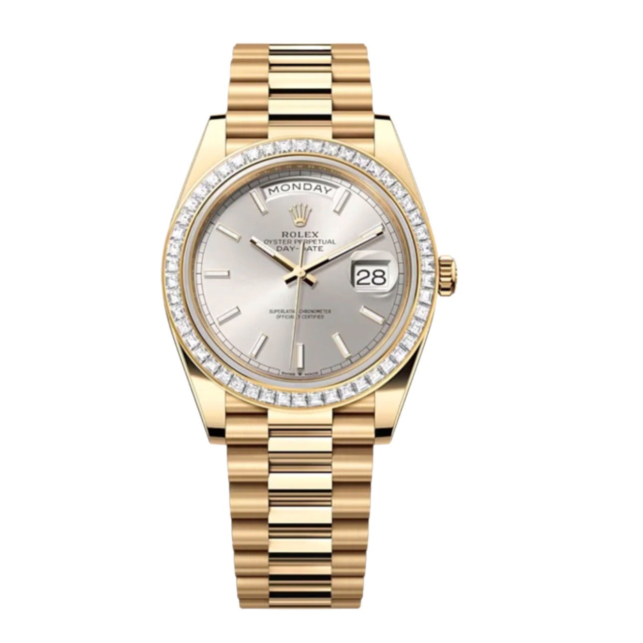 Rolex Day-Date 40 mm Silver Dial 228398TBR