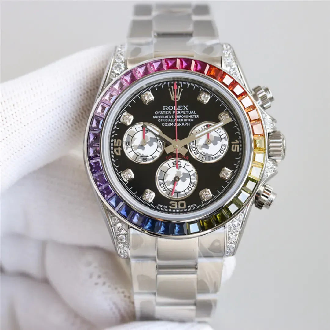 Cosmograph Daytona 116599 RBOW Diamond Silver Stainless Steel 40mm