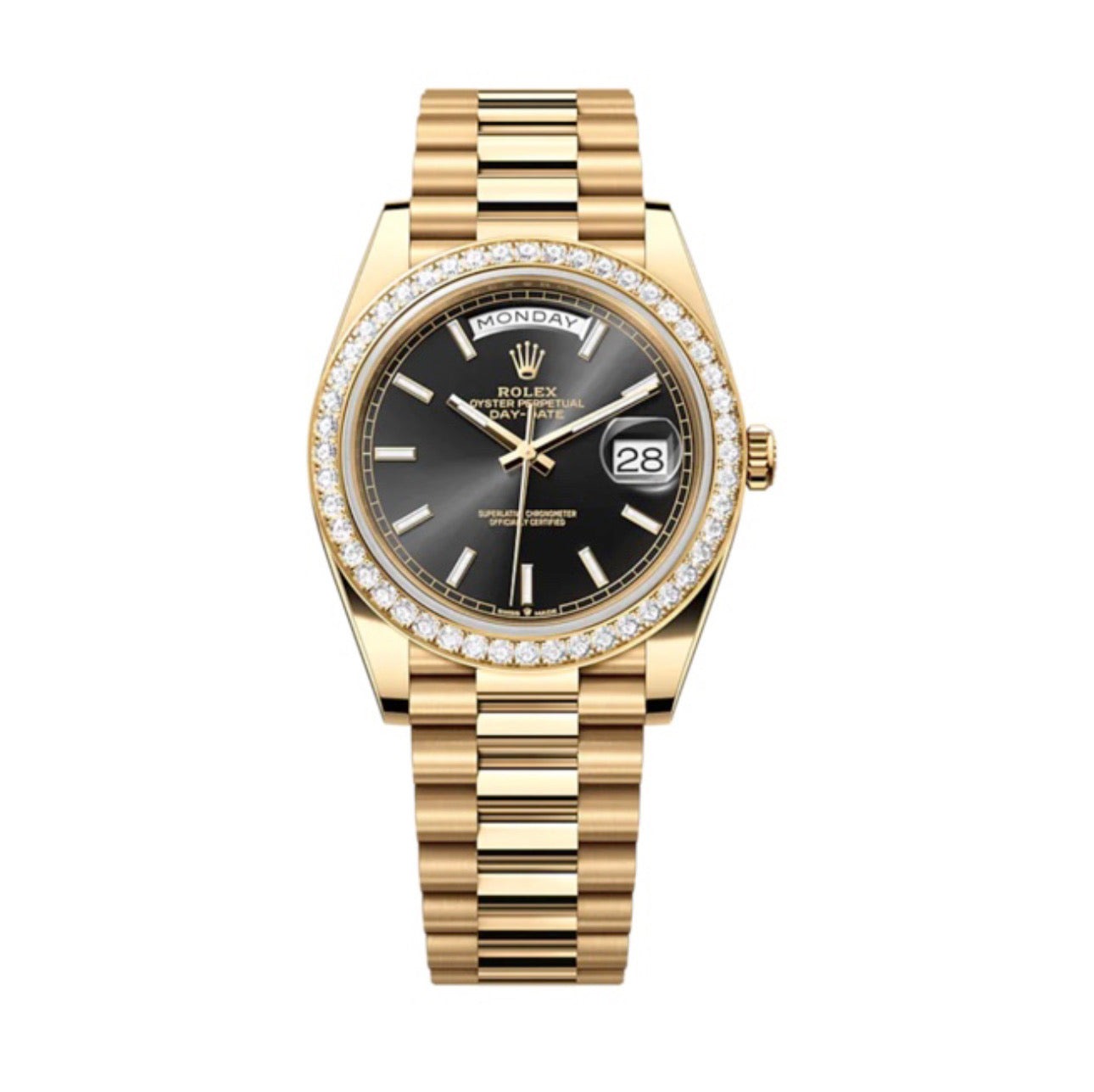 Rolex Day-Date 40 mm Bright black Dial 228348RBR