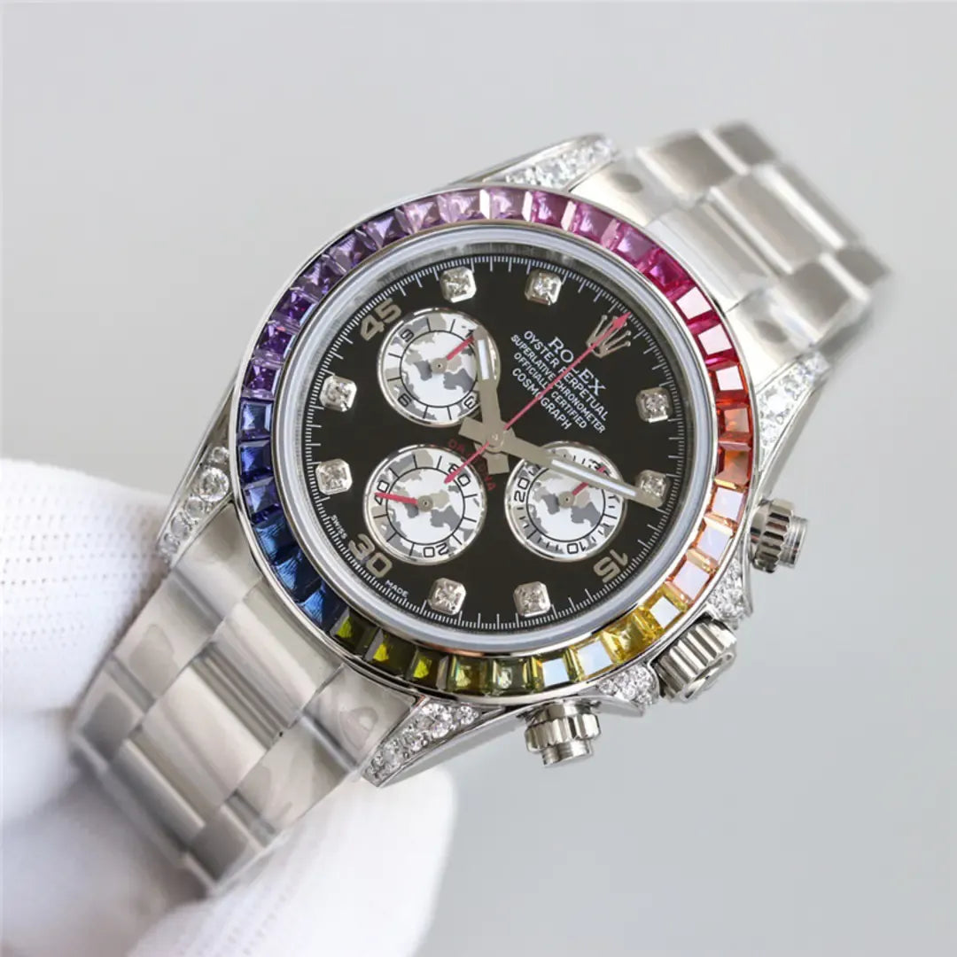 Cosmograph Daytona 116599 RBOW Diamond Silver Stainless Steel 40mm