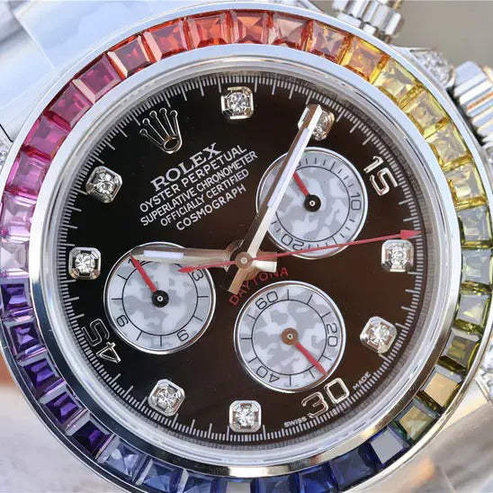 Cosmograph Daytona 116599 RBOW Diamond Silver Stainless Steel 40mm