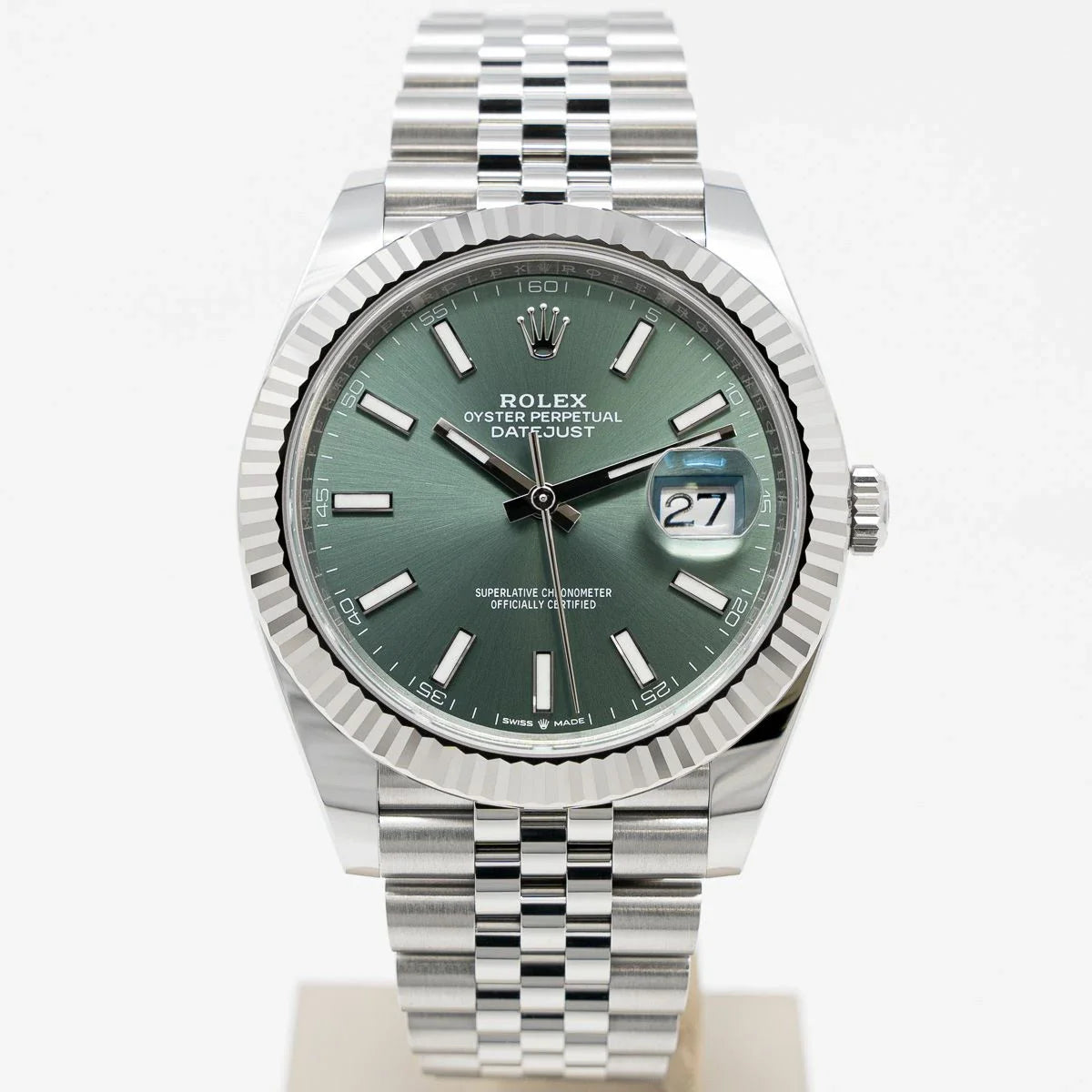 Rolex Datejust 41mm Green Dial 126334 Jubilee