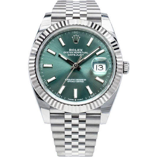 Rolex Datejust 41mm Green Dial 126334 Jubilee