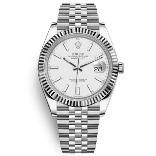 Datejust 126334 White Index Oyster 41mm&36mm Stainless Steel Watch