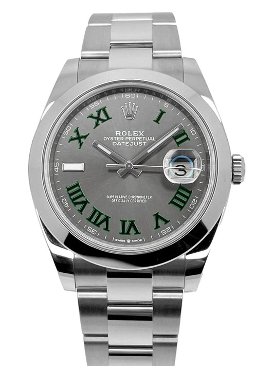 Rolex Datejust 41mm Rhodium Dial 126300 "Wimbledon" Oyster